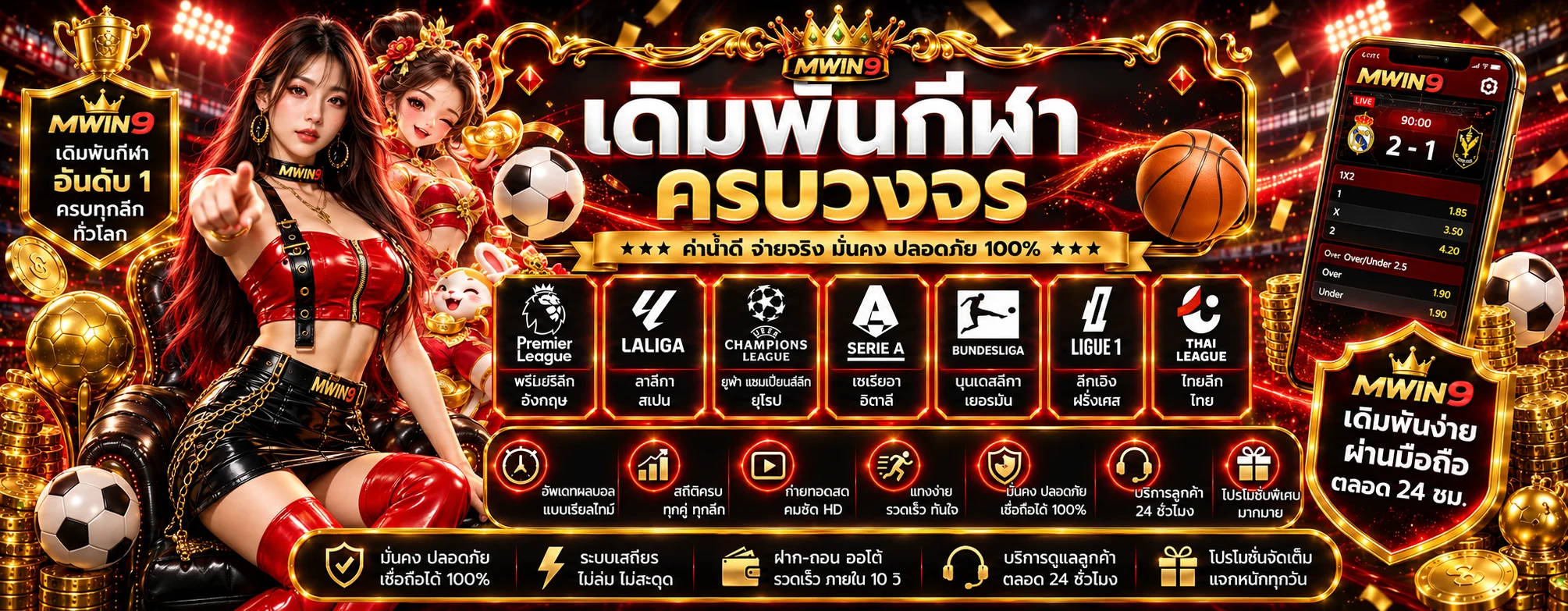 MWIN9 กีฬาและการเดิมพันฟุตบอลแบบครบวงจร